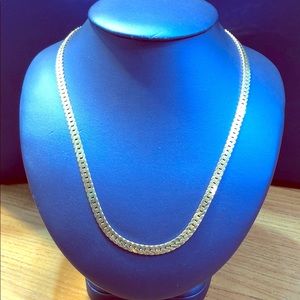 Hearing-bone Cuban 14K Gold necklace